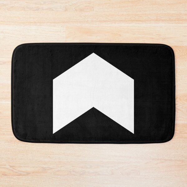 Item preview, Upwards Pointing Chevron Symbol | White on Black Ground - Minimalism Art Design designed and sold by Dator.