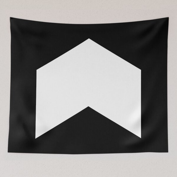 Item preview, Upwards Pointing Chevron Symbol | White on Black Ground - Minimalism Art Design designed and sold by Dator.