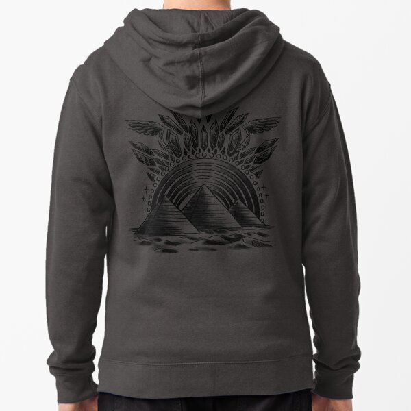 Pyramid Tattoo Zipped Hoodie