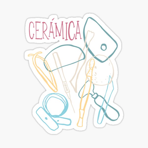Ceramic Tools Making in Spanish T Shirt Sticker