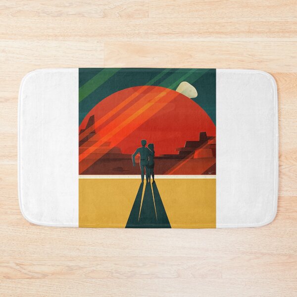 Item preview, Phobos and Deimos Travel Poster designed and sold by Nikki SpaceStuffPlus.