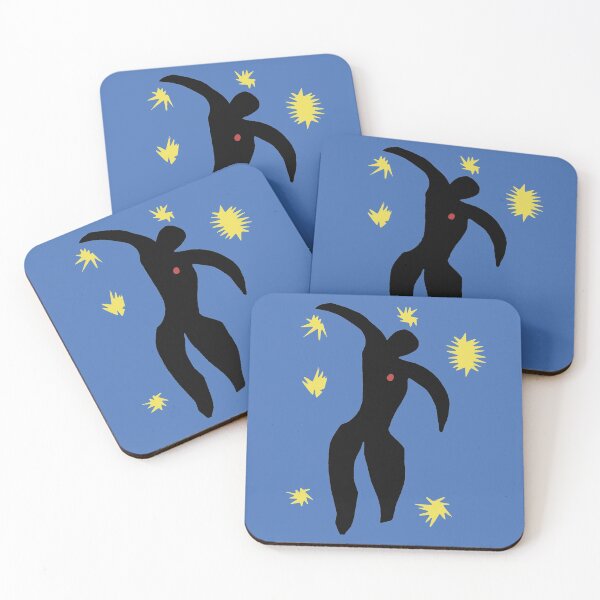 Henri Matisse, Icarus (Icare) from Jazz Collection, 1947, No Background Artwork, Men, Women, Youth Coasters (Set of 4)