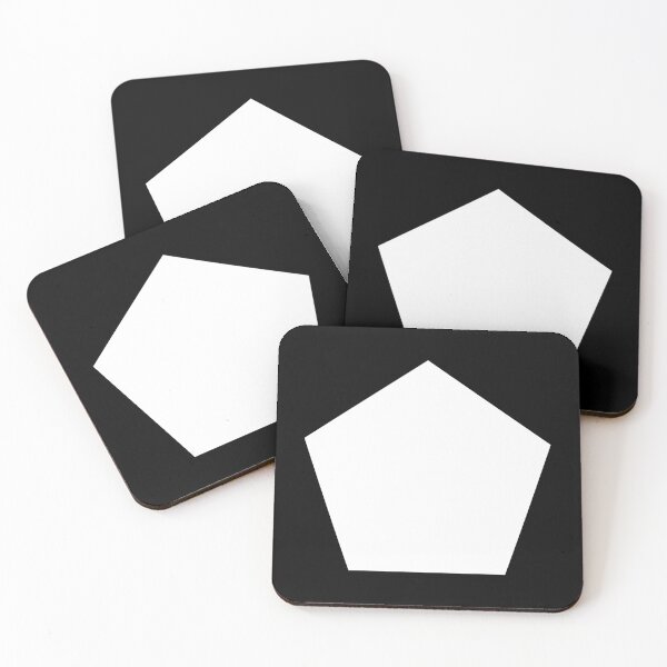 Item preview, Simple Pentagon Symbol | White on Black Ground - Minimalism Art Design designed and sold by Dator.