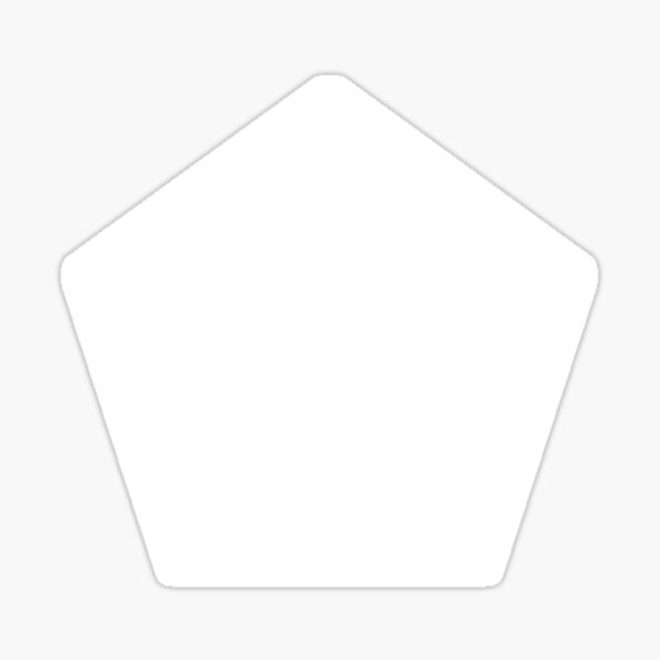 Artikel-Vorschau von Einfaches Pentagon Symbol | Weiß auf schwarzem Grund - Minimalismus Art Design, designt und verkauft von Dator.