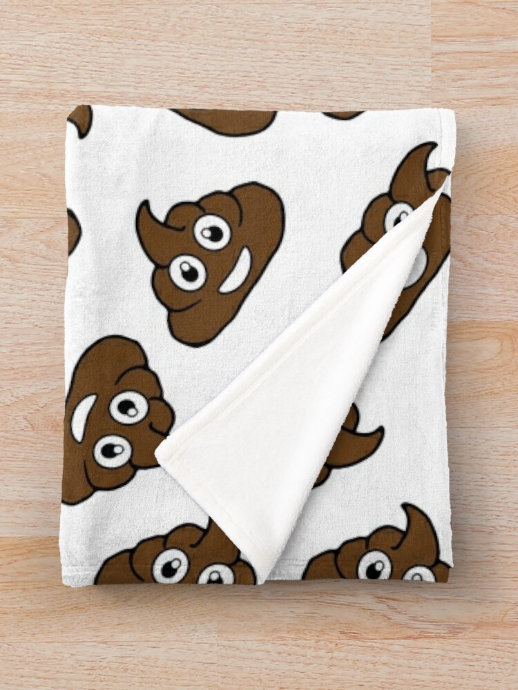 Alternate view of poo emoji Throw Blanket