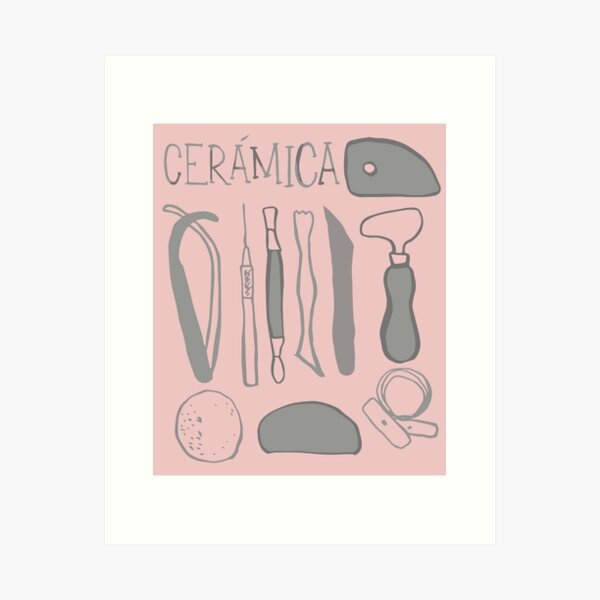 Item preview, Ceramic Pottery Tools in Spanish T shirts designed and sold by Teequeque.