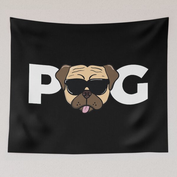 Item preview, Pug Text Cute Funny Dog With Sunglasses Pet Humor designed and sold by OldDannyBrown.