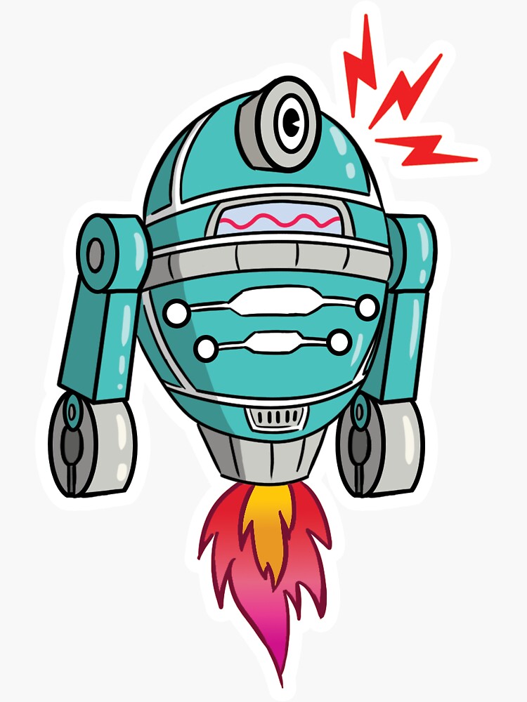 "Space Bot" Sticker by Qartoonist Redbubble