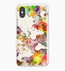 World map in watercolor iPhone Case/Skin