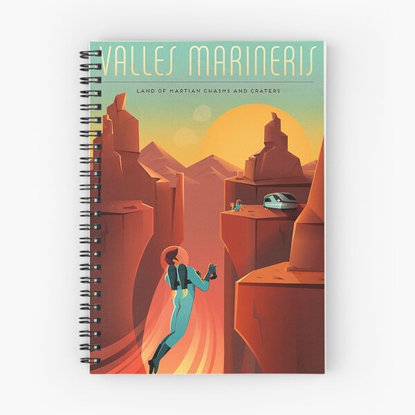 Item preview, Vallis Marineris Travel Poster designed and sold by Nikki SpaceStuffPlus.