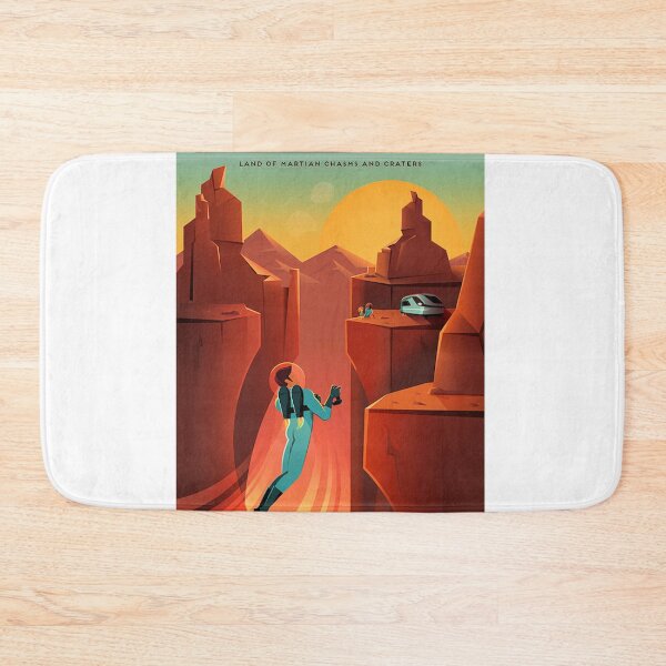 Item preview, Vallis Marineris Travel Poster designed and sold by Nikki SpaceStuffPlus.