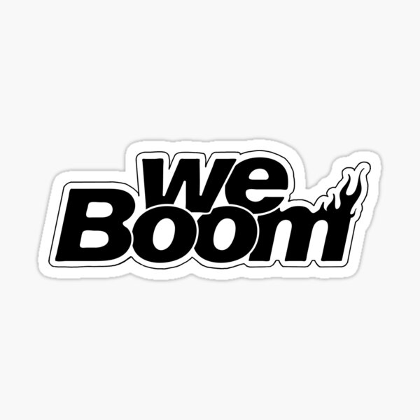 NCT Dream We Boom Comeback Logo Monochrome Black and White Sticker for  Sale by Aminahjpg