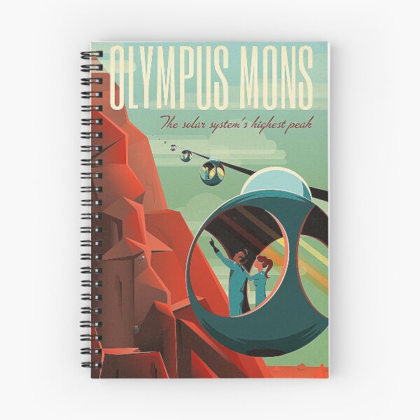 Item preview, Olympus Mons Travel Poster designed and sold by Nikki SpaceStuffPlus.