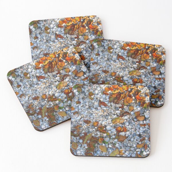 Item preview, Autumn leaves on a path of crushed shells designed and sold by DahliaVivaldi.