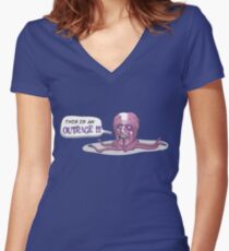 The Mighty Boosh -This Is An Outrage Women's Fitted V-Neck T-Shirt