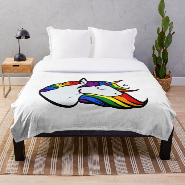 Pride Unicorn- Gay/Homosexual Throw Blanket