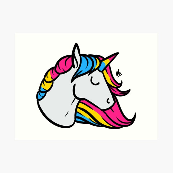 Pride Unicorn- Pansexual/Pan Art Print