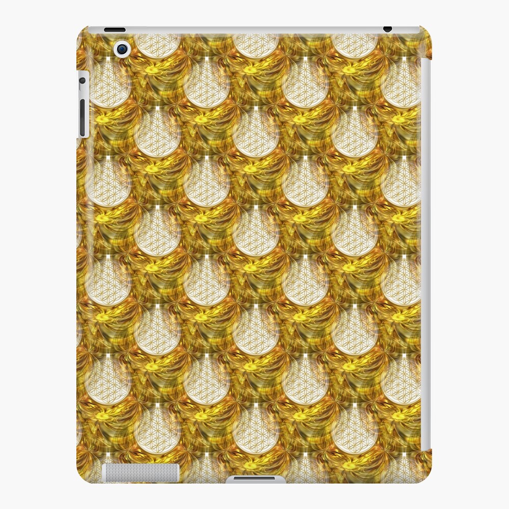 Flower Of Life Wallpaper Gold 1 Ipad Case Skin By Eddart Redbubble