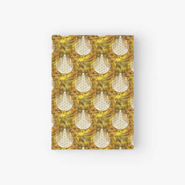 Blume des Lebens - Wallpaper Gold 1 Notizbuch