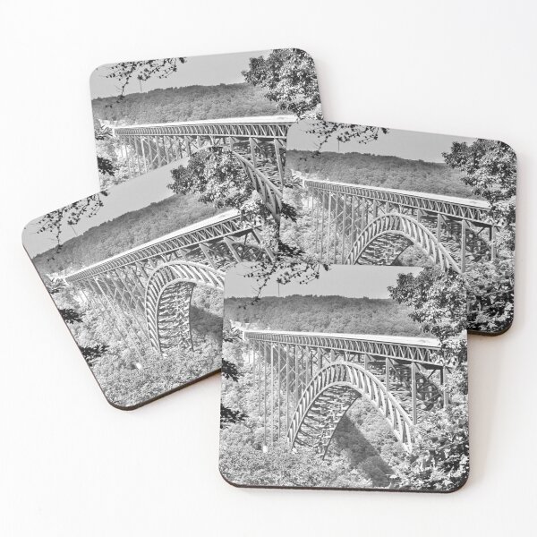 Item preview, New River Gorge And Bridge Black And White designed and sold by LisaWootenPhoto.