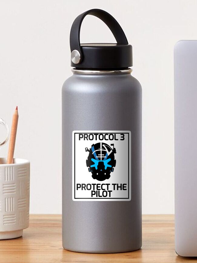 Protocol 3 Protect The Pilot Titanfall Sticker By Nerddz Redbubble