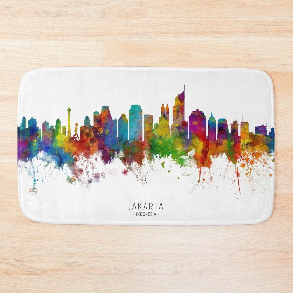 Item preview, Jakarta Skyline Indonesia designed and sold by ArtPrints.