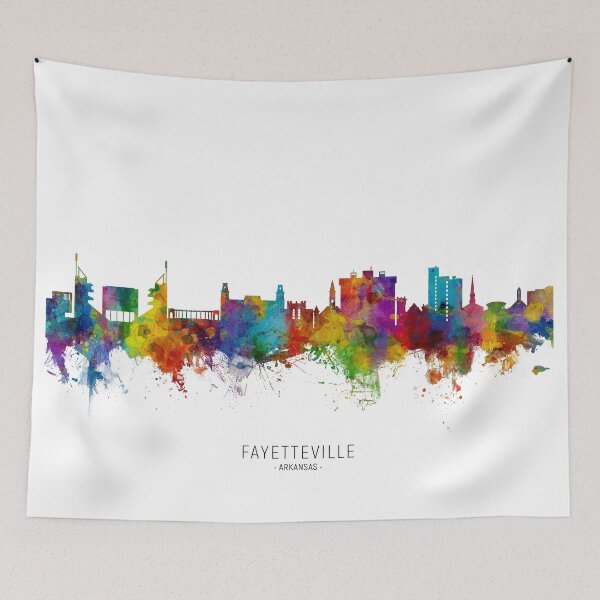 Artikelvorschau, Fayetteville Arkansas Skyline entworfen und verkauft von ArtPrints.