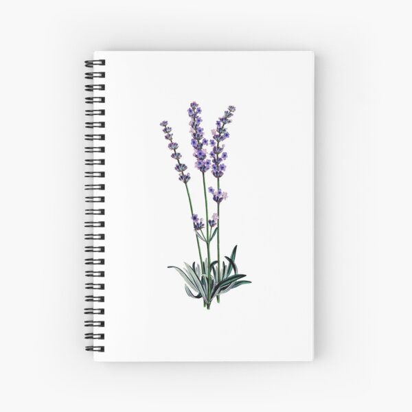 Purple Lavender Watercolor Painting Background Spiral Notebook for Sale by  SilverSpiral