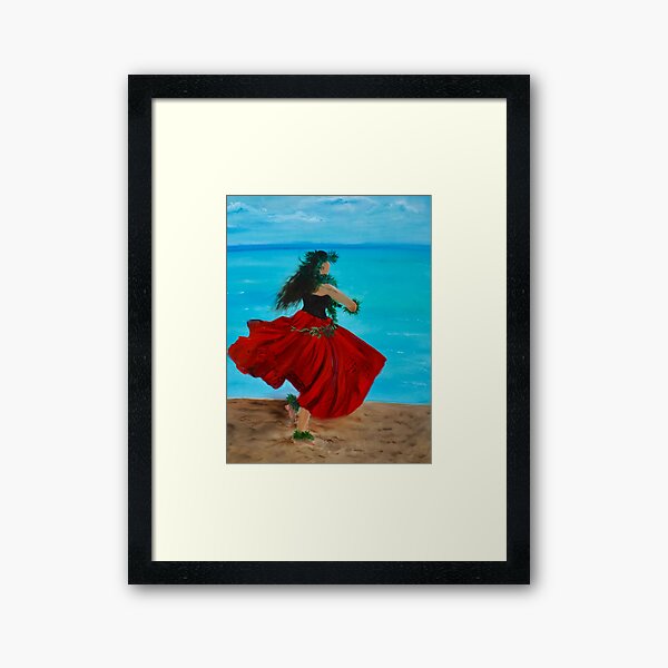 Vista previa del artículo con la obra «Danza de hula en la playa», diseñado y vendido por jennyleeandjim.