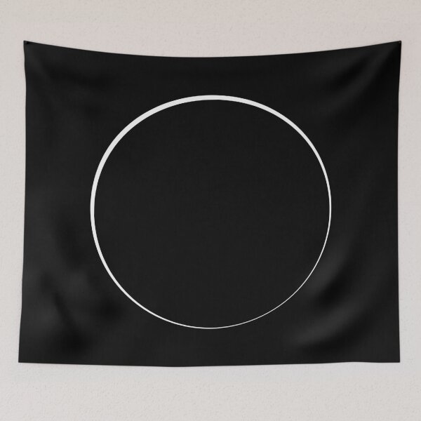 Item preview, Extremly Thin Eclipse Circle | White on Black Ground - Minimalism Art Design designed and sold by Dator.