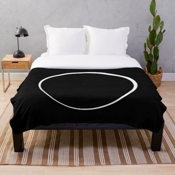 Item preview, Thin Eclipse Circle | White on Black Ground - Minimalism Art Design designed and sold by Dator.