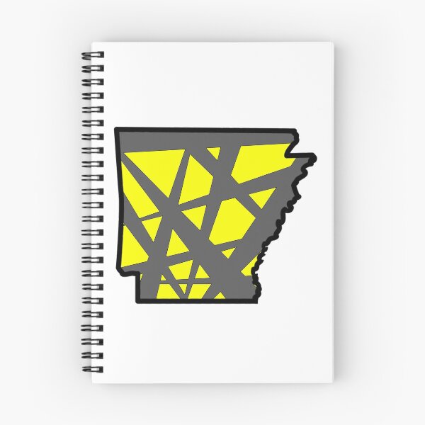 Item preview, Arkansas State Map Yellow and Gray Geometric Pattern designed and sold by lukaskugler.