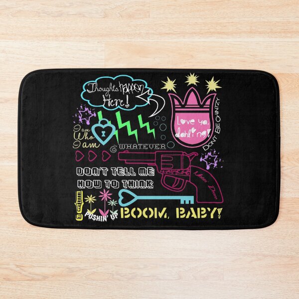 Item preview, "Girl Interrupted" Thoughts, Quotes, Sayings, Funny, Humor, Typography, Gun, Hearts, Loaded, Neon, Pink, Blue, Green, Yellow, Thunderbolt, Cloud, designed and sold by CanisPicta.