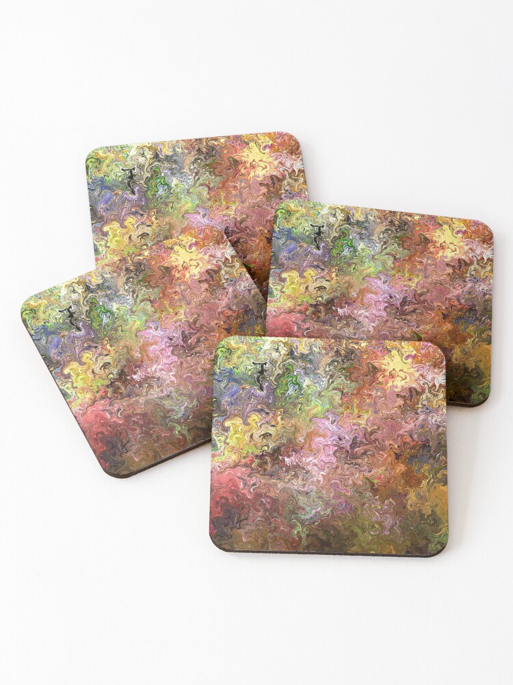 Thumbnail 1 of 5, Coasters (Set of 4), Color flow designed and sold by VWDigitalPaint.