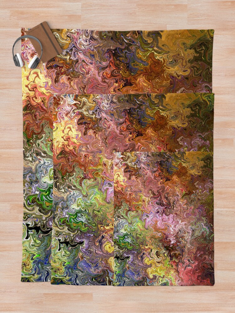 Thumbnail 5 of 6, Throw Blanket, Color flow designed and sold by VWDigitalPaint.