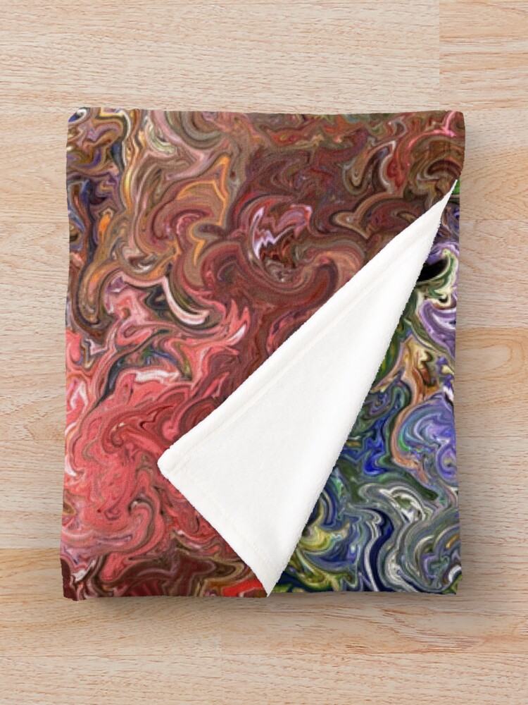 Thumbnail 3 of 6, Throw Blanket, Color flow designed and sold by VWDigitalPaint.