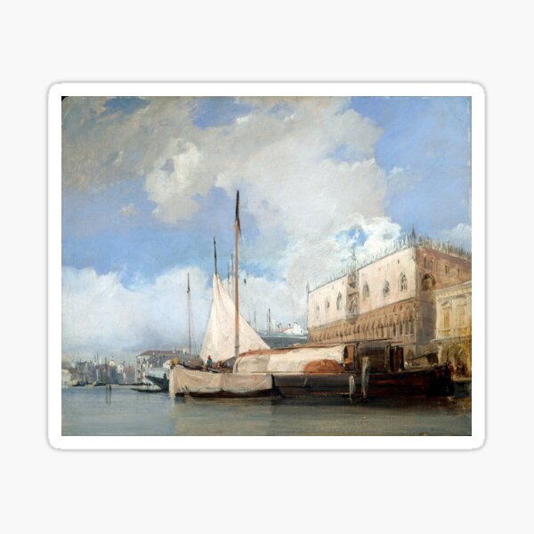 Richard Parkes Bonington The Doge's Palace, Venice Sticker