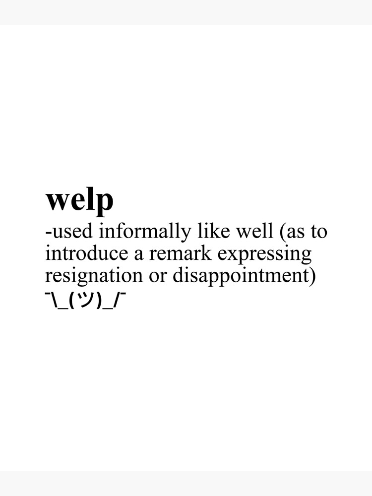 What does welp mean discount