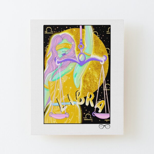 LIBRA. Wood Mounted Print
