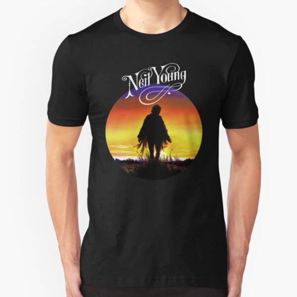 neil young and harvest moon 2019 2020 tour logo sudahlah Slim Fit T-Shirt