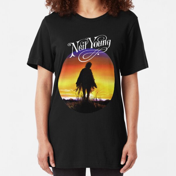 neil young and harvest moon 2019 2020 tour logo sudahlah Slim Fit T-Shirt