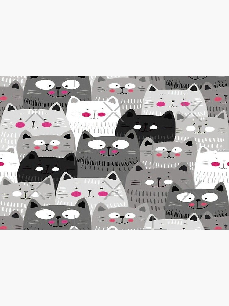 Thumbnail 6 of 6, Bath Mat, Cats designed and sold by Ochic.
