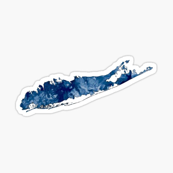 Blue Tie Dye Long Island Sticker