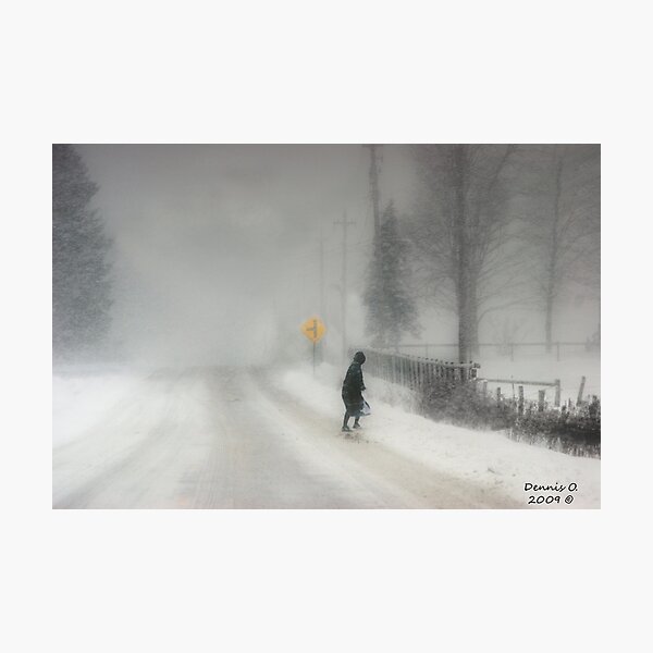 Headed Home:20 inches and Still Coming Down Photographic Print