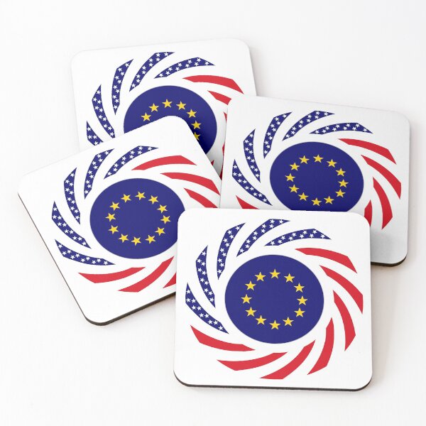 Item preview, European American Multinational Patriot Flag Series designed and sold by Carbon-Fibre Media.