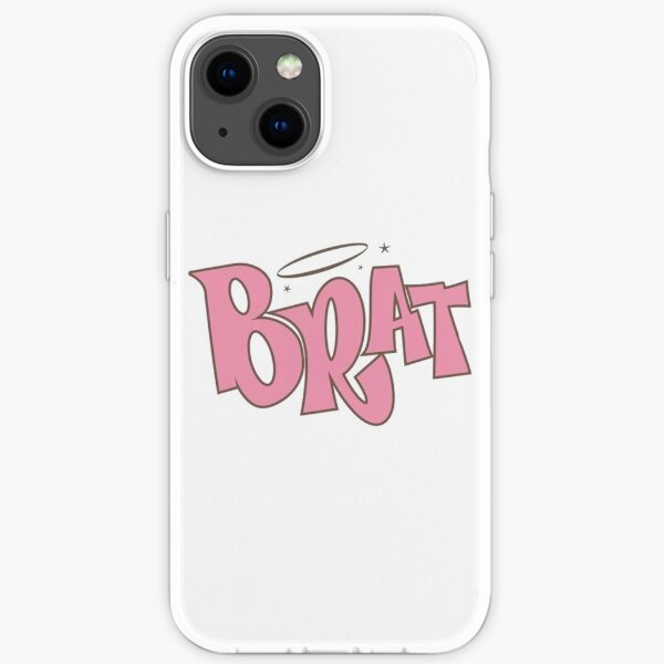 Pink Brat logo iPhone Soft Case