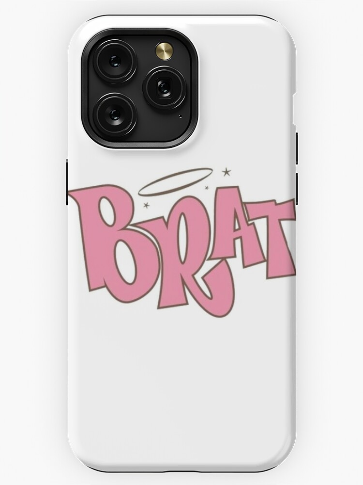 Pink Brat logo iPhone Case