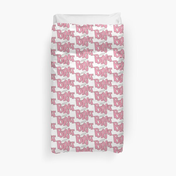 Pink Brat logo Duvet Cover