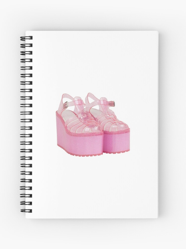 Pink jelly platform store sandals