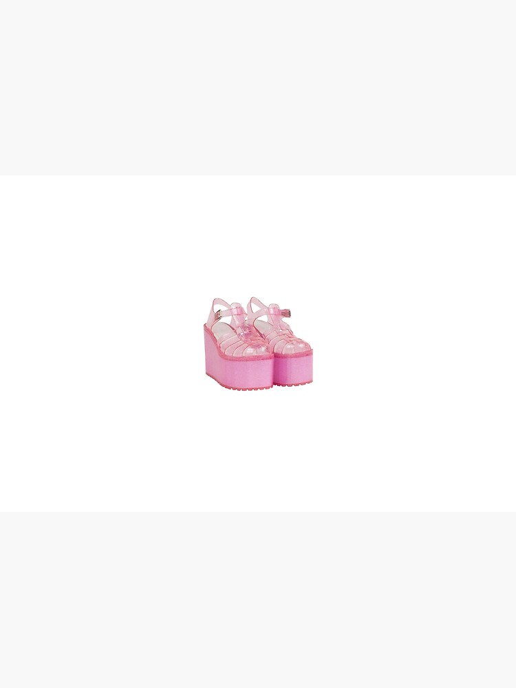 Pink jelly platform store sandals